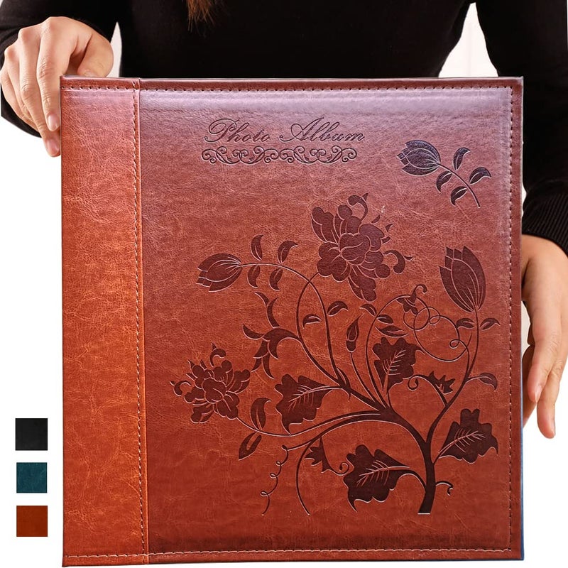 Totocan 4x6 Photo Album 600 Pockets, Extra Large Capacity Picture Album with Vintage Leather Cover, Family, Baby, Wedding Album (Red Brown) - Image 1